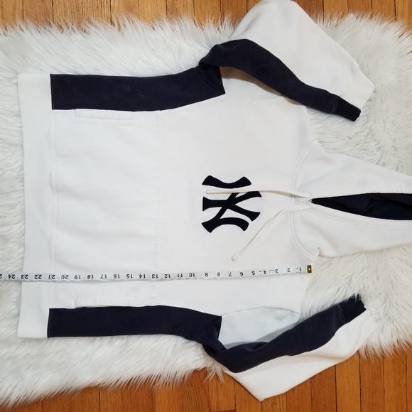 COPY - Majestic YANKEES Sweater Hoodie Color White With Navy Blue SIZE M... - Picture 14 of 17